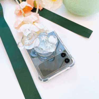 투명 곰돌이 스마트톡 세트 갤럭시 플립 3 폰케이스